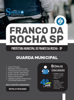 Apostila Prefeitura de Franco da Rocha - SP 2026 - Guarda Municipal - Imagem 3
