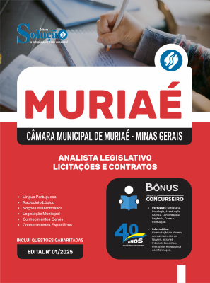 Apostila Câmara de Muriaé - MG 2025 - Analista Legislativo – Licitações e Contratos - Imagem 3