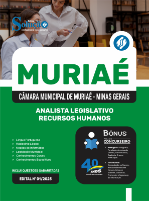 Apostila Câmara de Muriaé - MG 2025 - Analista Legislativo – Recursos Humanos - Imagem 3