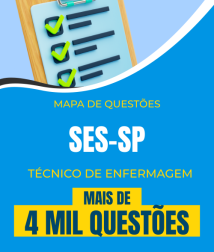 Capa Mapa de Questões Online - SES-SP - Técnico de Enfermagem - 4 Mil Questões