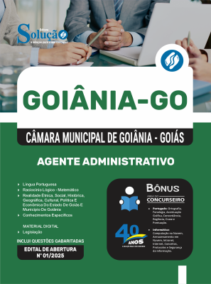 Apostila Câmara de Goiânia em PDF - GO 2026 - Agente Administrativo - Imagem 1