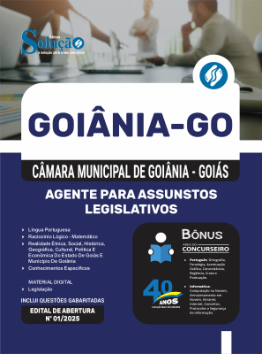 Apostila Câmara de Goiânia - GO 2025 - Agente para Assuntos Legislativos - Imagem 3