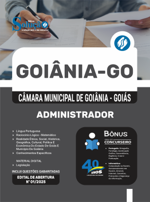 Apostila Câmara de Goiânia - GO 2025 - Administrador - Imagem 3