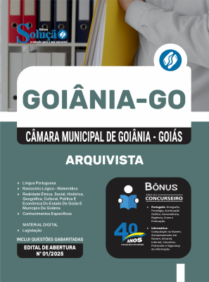 Apostila Câmara de Goiânia - GO 2025 - Arquivista - Imagem 3