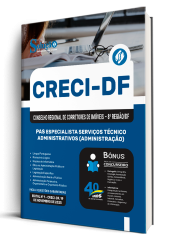 Capa Apostila CRECI-DF 2025 - PAS Especialista Serviços Técnico-Administrativos (Administração)