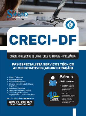 Apostila CRECI-DF 2026 - PAS Especialista Serviços Técnico-Administrativos (Administração) - Imagem 3