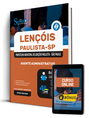 Apostila Prefeitura de Lençóis Paulista - SP 2025 - Agente Administrativo - Imagem 1