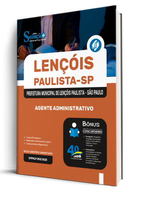 Apostila Prefeitura de Lençóis Paulista - SP 2025 - Agente Administrativo - Imagem 2