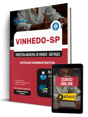 Apostila Prefeitura de Vinhedo - SP 2026 - Auxiliar Administrativo - Imagem 1