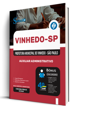Apostila Prefeitura de Vinhedo - SP 2026 - Auxiliar Administrativo - Imagem 2