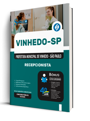 Apostila Prefeitura de Vinhedo - SP 2025 - Recepcionista - Imagem 1