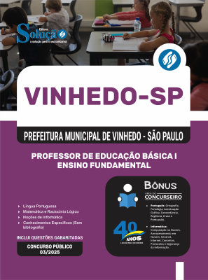 Apostila Prefeitura de Vinhedo - SP 2025 - Professor de Educação Básica I - Ensino Fundamental - Imagem 3