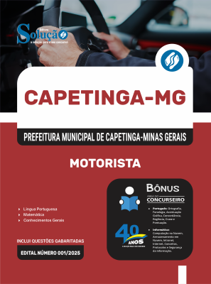 Apostila Prefeitura de Capetinga - MG 2025 - Motorista - Imagem 3