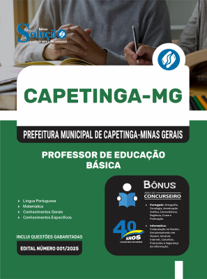 Apostila Prefeitura de Capetinga em PDF - MG 2026 - Professor de Educação Básica - Imagem 1