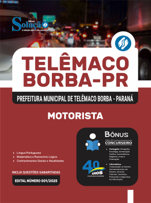 Apostila Prefeitura de Telêmaco Borba - PR 2025 - Motorista - Imagem 3