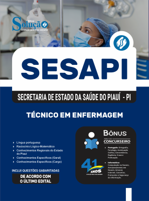 Apostila Secretaria de Estado da Saúde do Piauí 2026 - Técnico em Enfermagem - Imagem 3