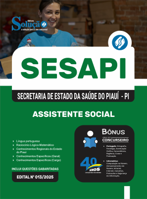 Apostila Secretaria de Estado da Saúde do Piauí 2026 em PDF - Assistente Social - Imagem 1