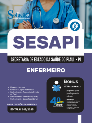 Apostila Secretaria de Estado da Saúde do Piauí 2026 - Enfermeiro - Imagem 3