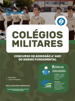 Apostila Colégio Militar 2026 em PDF - Concurso de Admissão 6º ano do Ensino Fundamental - Imagem 1