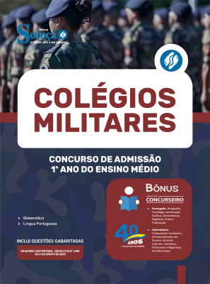 Apostila Colégio Militar 2026 - Concurso de Admissão 1º ano do Ensino Médio - Imagem 3