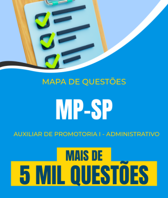 Mapa de Questões Online - MP-SP - Auxiliar de Promotoria I - Administrativo - 5 Mil Questões - Imagem 1
