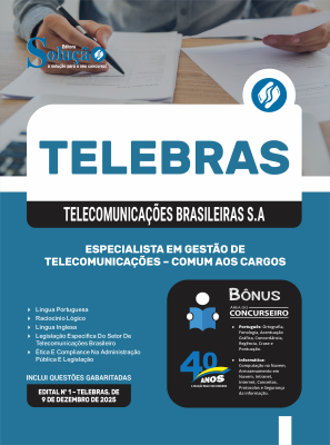 Apostila Telebrás 2026 - Especialista em Gestão em Telecomunicações - Comum aos Cargos - Imagem 3