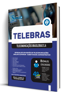 Apostila Telebrás 2026 - Especialista em Gestão de Telecomunicações - Analista Superior – Subatividade: Administrativo - Imagem 1