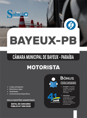 Apostila Câmara de Bayeux-PB 2026 - Motorista - Imagem 3