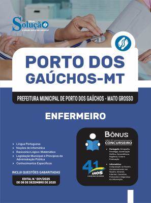 Apostila Prefeitura de Porto dos Gaúchos-MT 2026 em PDF - Enfermeiro - Imagem 1