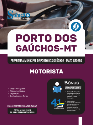 Apostila Prefeitura de Porto dos Gaúchos-MT 2026 - Motorista - Imagem 3