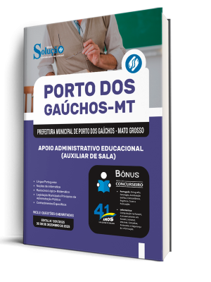 Apostila Prefeitura de Porto dos Gaúchos-MT 2026 - Apoio Administrativo Educacional "E" Auxiliar de Sala - Imagem 2