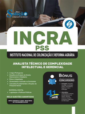 Apostila INCRA 2025 - Analista Técnico de Complexidade Intelectual e Analista Técnico de Complexidade Gerencial - Imagem 3