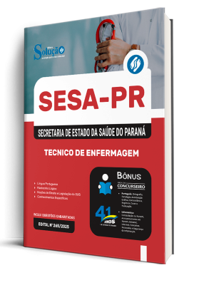Apostila SESA-PR 2025 - Promotor de Saúde Execução - Tecnico de Enfermagem - Imagem 2