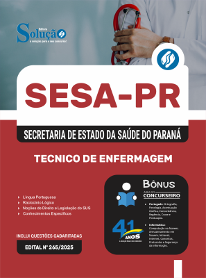 Apostila SESA-PR 2025 - Promotor de Saúde Execução - Tecnico de Enfermagem - Imagem 3