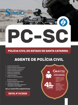 Apostila PC-SC 2026 - Agente de Polícia Civil - Imagem 3