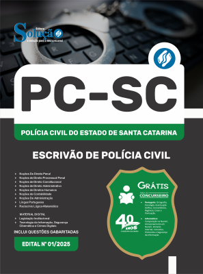 Apostila PC-SC 2026 - Escrivão de Polícia Civil - Imagem 3