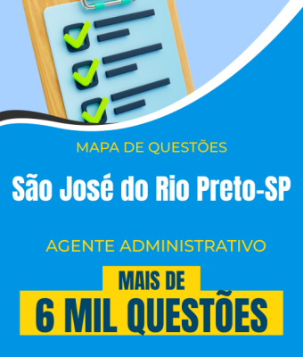 Mapa de Questões Online - Pref. São José do Rio Preto-SP - Agente Administrativo - 6 Mil Questões - Imagem 1