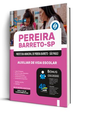 Apostila Prefeitura de Pereira Barreto - SP 2026 - Auxiliar de Vida Escolar - Imagem 2