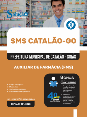 Apostila SMS Catalão-GO 2025 - Auxiliar de Farmácia FMS - Imagem 3