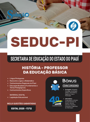 Apostila SEDUC-PI 2026 - Professor de História - Imagem 3