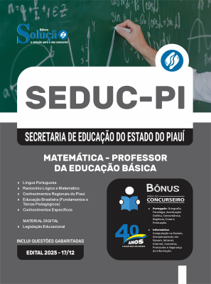 Apostila SEDUC-PI 2026 - Professor de Matemática - Imagem 3