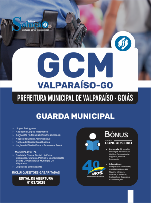 Apostila Prefeitura de Valparaíso de Goiás-GO em PDF 2026 - Guarda Municipal - Imagem 1