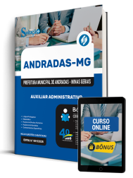 Capa Apostila Prefeitura de Andradas-MG 2026 - Auxiliar Administrativo