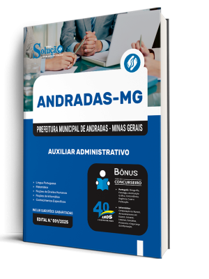 Apostila Prefeitura de Andradas-MG 2025 - Auxiliar Administrativo - Imagem 2
