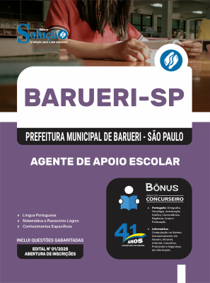 Apostila Prefeitura de Barueri - SP 2025 - Agente de Apoio Escolar - Imagem 3
