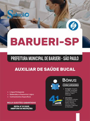 Apostila Prefeitura de Barueri - SP 2025 - Auxiliar de Saúde Bucal - Imagem 3