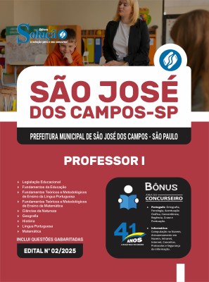 Apostila Prefeitura de São José dos Campos - SP 2025 - Professor I - Imagem 3