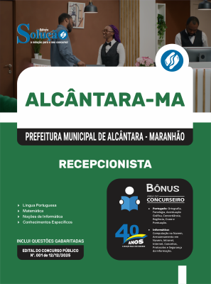 Apostila Prefeitura de Alcântara-MA 2026 - Recepcionista - Imagem 3