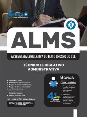Apostila ALEMS 2026 - Técnico Legislativo - Administrativa - Imagem 3