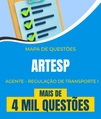 Mapa de Questões Online - Artesp - Agente de Fiscalização à Regulação de Transporte I - 4 Mil Questões - Imagem 1